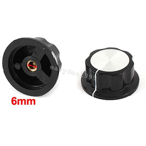 2 pcs black 36mm top rotary knobs for 6mm dia. shaft potentiometer adjustable for sale