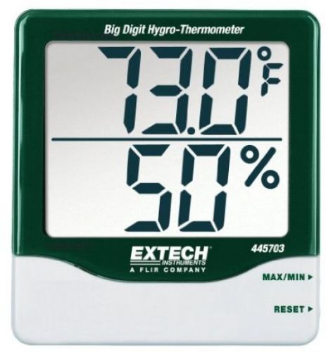 Extech 445703 Big Digit Hygro-Thermometer With Min/Max