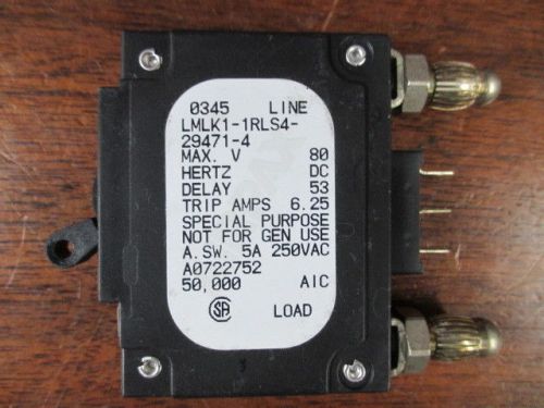 Airpax LMLK1-1RLS4-29471-4 Bullet Circuit Breaker DC 5A