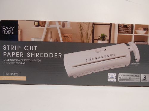 New Document Shredder Easy Home Compact Strip Cut Paper Shredder - Glossy White
