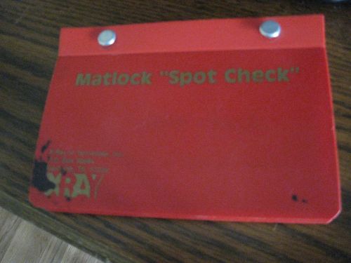 Vintage MATLOCK &#034;Spot Check&#034; X-Ray of Tennessee Positioning &amp; Technique Manual