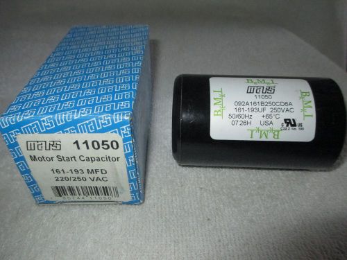 Motor start capacitor 161-193 mfd - 220/250vac - mars 11050 - new for sale