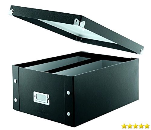 Snap-N-Store Double Wide CD Storage Box Black (SNS01658) CD Storage/Double Wide
