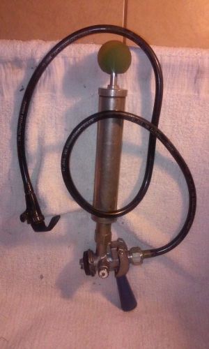 JOHNSON ENTERPRISES BEER KEG TAP PUMP TAPPER MICRO MATIC HOSE 8&#034;  STAINLESS