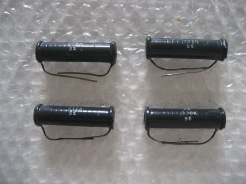 4 x nos 330k 5 watt continental carbon original metal film resistors early 1950s for sale