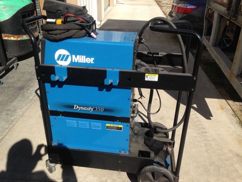 Miller dynasty 350 tig welder 483 hours magnetic ground clamp wireless foot for sale