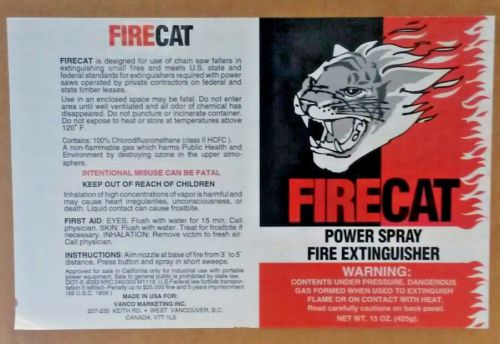 Lot of 12 (1box) firecat power spray fire extinguisher for sale