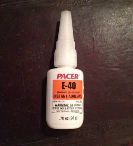 20 Gram Bottle Of Super Glue PACER E-40 Instant Adhesive Made In USA Crazy Glue