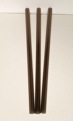 2 pc clear smoke bronze acrylic plexiglass tubes 1/2” od 1/4&#034; id x 12” inch long for sale