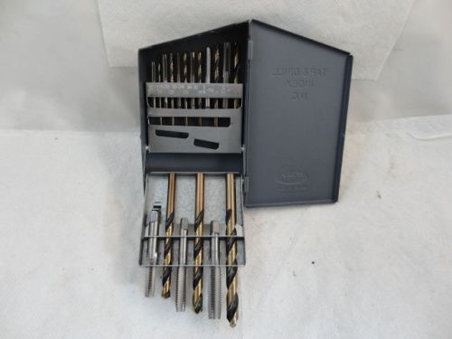 New s.a.e. standard  huot tap &amp; drill index n.c. 18 piece spiral point set for sale