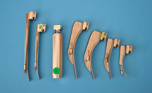 Sun-med Laryngoscope Intubation Set Mac and Miller Blades and handle