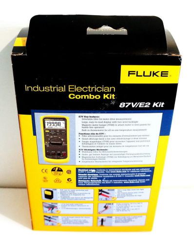 FLUKE 87-V E2 87V/E2 INDUSTRIAL ELECTRICIAN COMBO KIT DIGITAL MULTIMETER NEW
