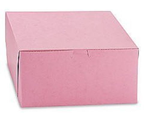 Cakesupplyshoppackaged 6pack 10x10x5 Pink Cake Box