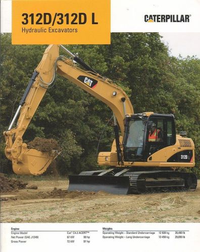 Equipment Brochure - Caterpillar - 312D L - Hydraulic Excavator - 2008 (EB810)