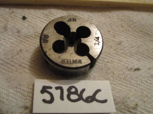 (#5786C) Used Winters Brand 1/4 X 28 Right Hand Thread Round Adjustable Die