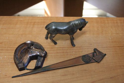 Vintage Brass Horse Letter Opener, horse paperweights Desk Collectibles