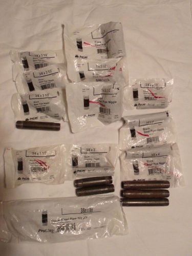 Black iron pipe fitting lot bundle or by piece: steel pipe nipple various sizes for sale