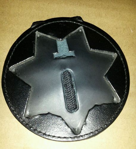 RECESSED BADGE HOLDER 7 POINT STAR CDC SHERIFF MARSHALL POLICE CHP SECURITY