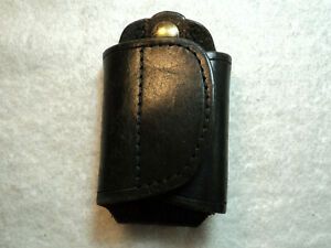 AKER Police Service Belt Black Leather Silent Key Holder #564 Made In USA
