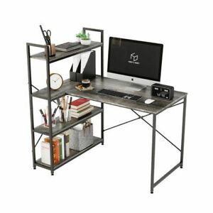 Nancy&#039;s Crofton Desk - Office Desk - Computer Desk - Storage Shelves - 4-Tier -