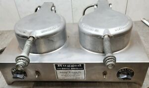 Rare Vintage F.S. Carbon Rugged Commercial Industrial Double Waffle Cone Baker