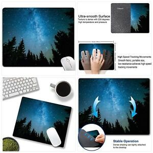 Milky Way Rises Over The Pine Trees Mouse Pad, Nature Mouse Pad, Custom Gaming M
