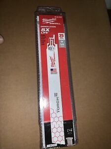 Milwaukee 48-00-8787 9 in. 14 TPI SAWZALL Blade Pipe Materials Cut, PACK of 25