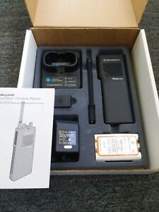 NOS Motorola VHF HT Radius P50 5 watt 2 channel, unused, in box with charger