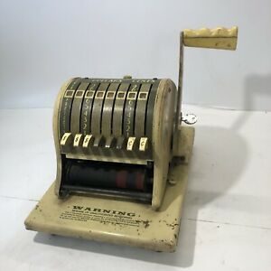 Vintage Paymaster Ribbon Writer Series 8000 Check Writer With Key And Cover