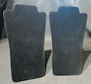 Two Black Velvet Jewlery Displays