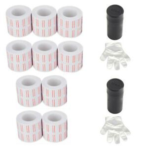 20 Rolls 600/Roll White Red Line Price Gun Paper Tag Labels Free Ink for MX 5500