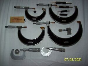 Starrett, Brown &amp; Sharpe Micrometers Plus Mitutoyo Standards