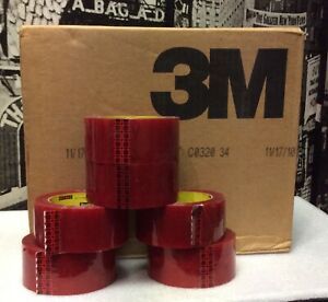 3M 3779 Printed Security Message Packing Tape Clear/Red 2”X110yds 36 Rolls
