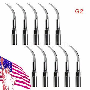 10PCS Dental Ultrasonic Piezo Scaler Scaling Tips Fit EMS Handpiece G2 IN USA