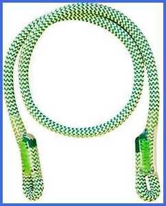 Ocean 8Mm X 30&#034; G Spliced Eye &amp; Prusik Cord Rope GREEN/Tan FREE SHIPPING
