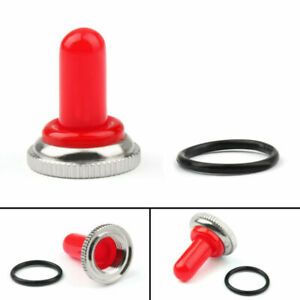 Car Toggle Switch Boot 12mm Rubber Waterproof Cover Cap IP67 T700-2 Red U.S AV