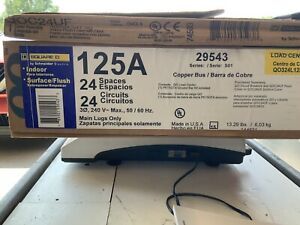 New SQUARE D QO324L125G 3 PHASE 125amp 240v 24 Circuit LOAD CENTER PANEL W/Cover