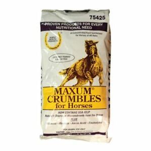 Maxum Crumbles 25 Pounds Feed Supplement Equine Horse Vitamins Electrolytes