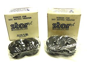 NEW LOT OF 2 STAR MICRONICS SF-018 RIBBON FOR DOT MATRIX PRINTER BLACK