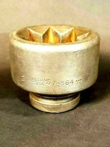 Impact Wrench Socket Williams 1&#034; Drive 8 Point 7-864 Tool U.S.A