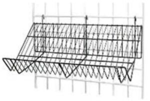 SSW Basics Black Retail Store Supply Fixtures for Wire Grid 24 x 12 x 6 inch