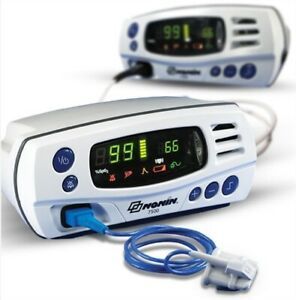 Nonin Pulse Oximeter 7500HC w/Battery, Finger Clip, Charger and Accessories