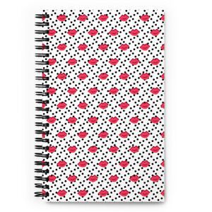 Red Lips Spiral notebook