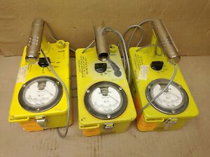 (3) CDV700 geidger/ radiation survey detectors victoreen &amp; lionel, for repair