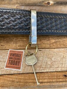 Vintage 1990s Cobra Tufskin Chrome Spring Police EMS Fire Key Clip Key Chain Fob