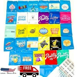 *NEW* Foil Line Resealable Storage Smell Proof Cookie Mylar Bags 5x4inch FAS