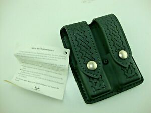 Safariland 77-118-4 Double Magazine Holder (Black Basketweave)