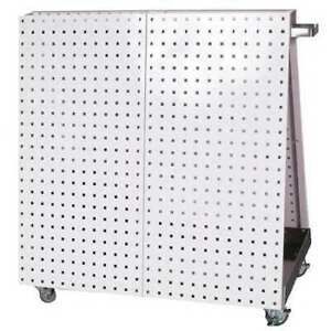 TRITON LBC-18 Mobile Pegboard Cart,White,Steel,3/8&#034;