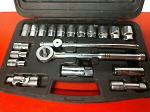 Stanley HD Standard 20 Piece 1/2” Drive 12 Point Chrome-Vanadium Socket Set