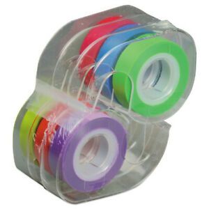LEE 13888 Removable Highlighter Tape, 1/2&#034; X 720&#034;, Assorted, PK6